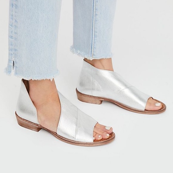 Free People Silver Mont Blanc Asymmetrical Sandals - Picture 4 of 8